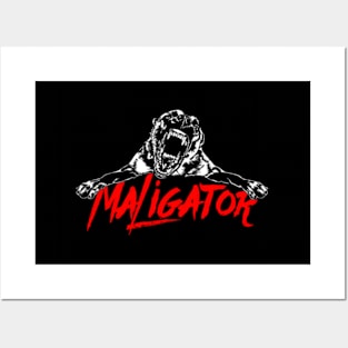 Maligator Belgian Malinois Hund Posters and Art